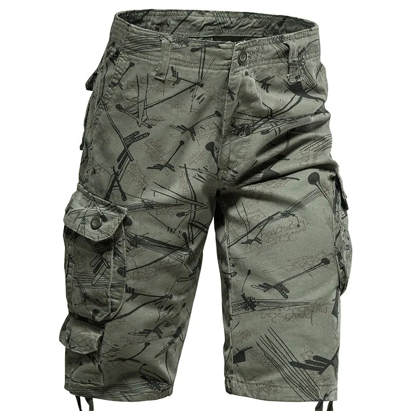 Men's Workwear Shorts 2025 Summer New Fashion Versatile Casual Loose Shorts Outdoor Sports Beach Multi Pocket Shorts Size 29-44