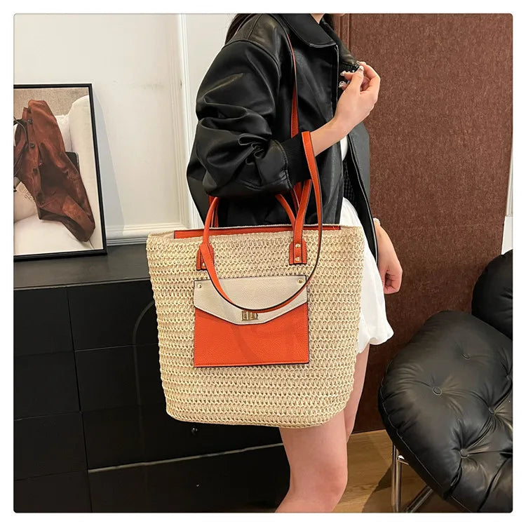 2025 New Luxury Design Handbag for Women, A Woven Single-shoulder Women's Crossbody Tote Bag with A Sense of Sophistication