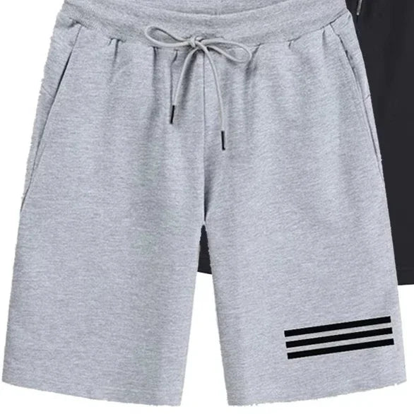2 Pcs Mens Shorts Trend Print Jogging Short Trouser Casual Fitness Sports Man Shorts Hot Sales Breathe Knee Shorts Summer Travel
