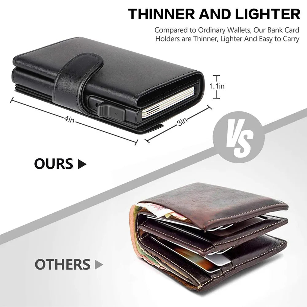 Rfid Microfiber Leather Men Wallets Fashion Card Holder Trifold Wallet Money Bags Smart Slim Thin Coin Pocket Wallet Purse