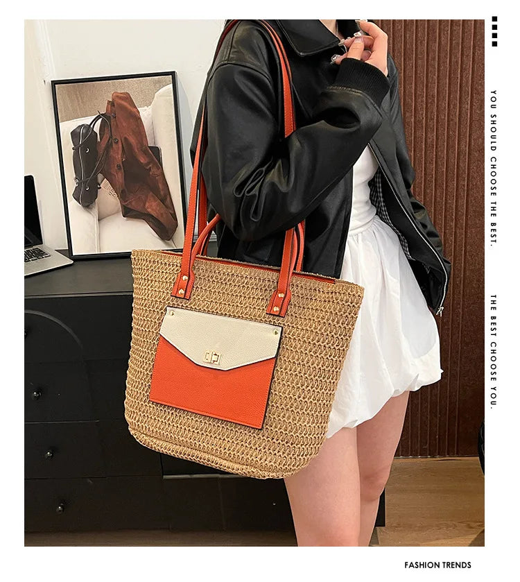 2025 New Luxury Design Handbag for Women, A Woven Single-shoulder Women's Crossbody Tote Bag with A Sense of Sophistication