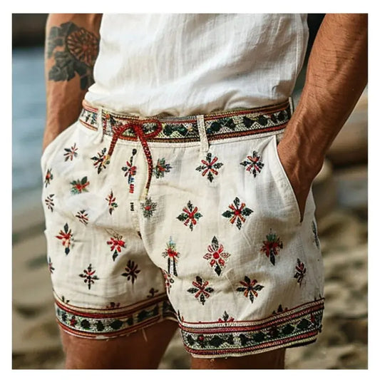 Casual Loose Sports Shorts Shorts for Men Summer Vintage Print Casual Men's Shorts Holiday Home Men's Pants Vintage Male Pants