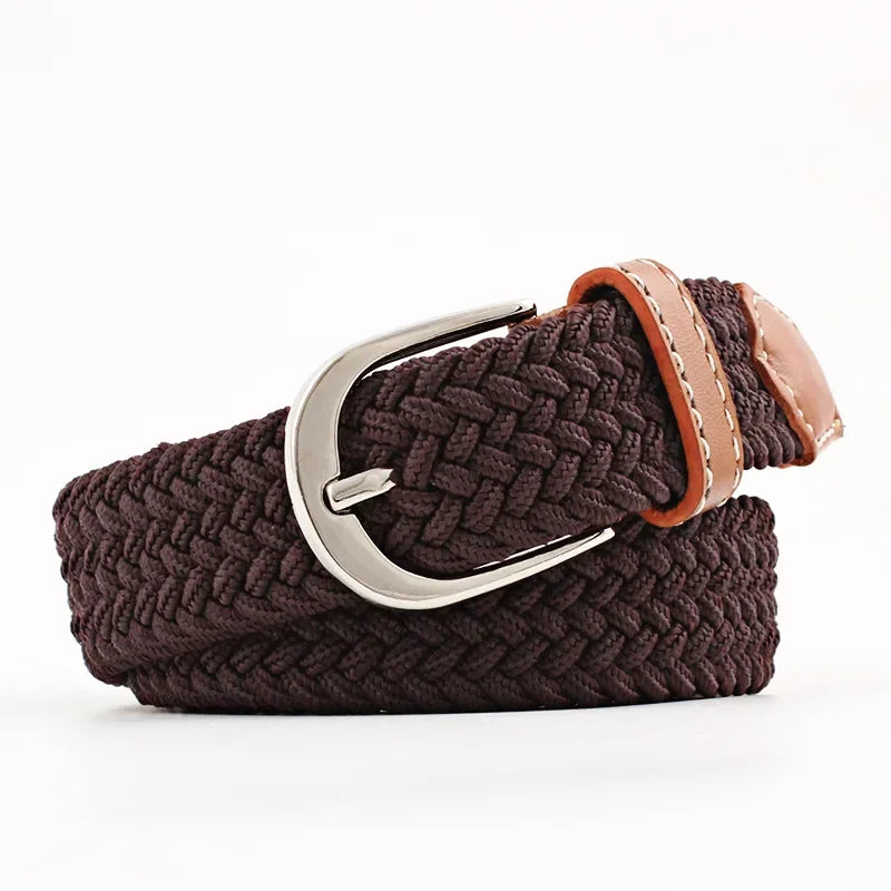 Canvas Belts for Men Fashion Metal Pin Buckle Tactical Strap Women Elastic Belt for Pants Jeans Student Girl
