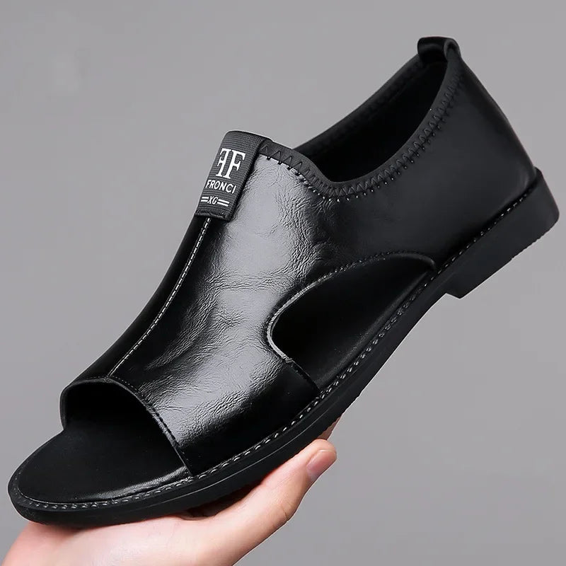 Brand Men's Sandals New Casual Shoes High Quality Soft Sole Men Slippers Outdoor Comfor Beach Shoes Leather Flat Sandals for Men