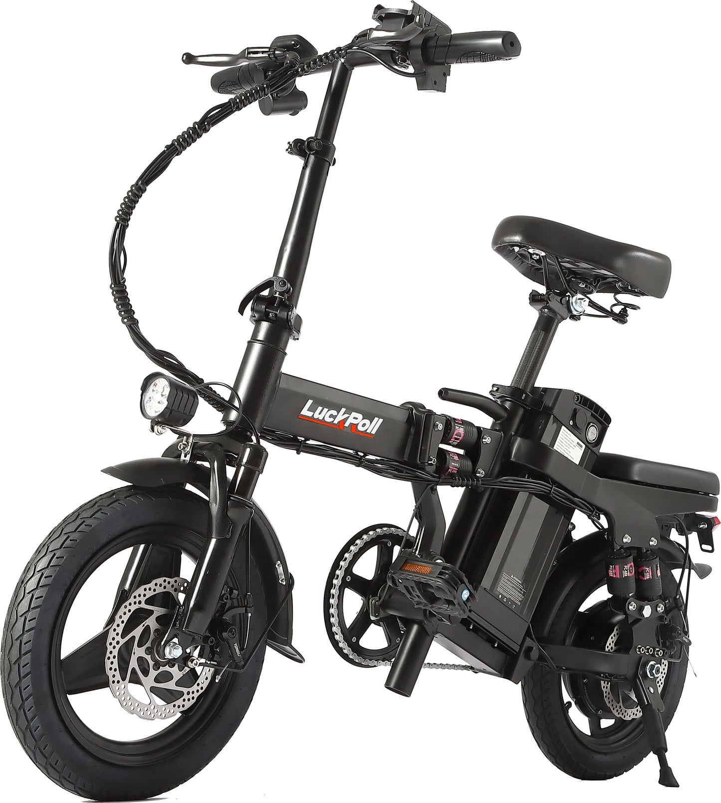 750W/1500w Adult Electric Bike, 20 MPH, 48V 10.4Ah/52V 25Ah Removable Battery, 14 Inch Folding Electric Bike, Dual Disc Brake