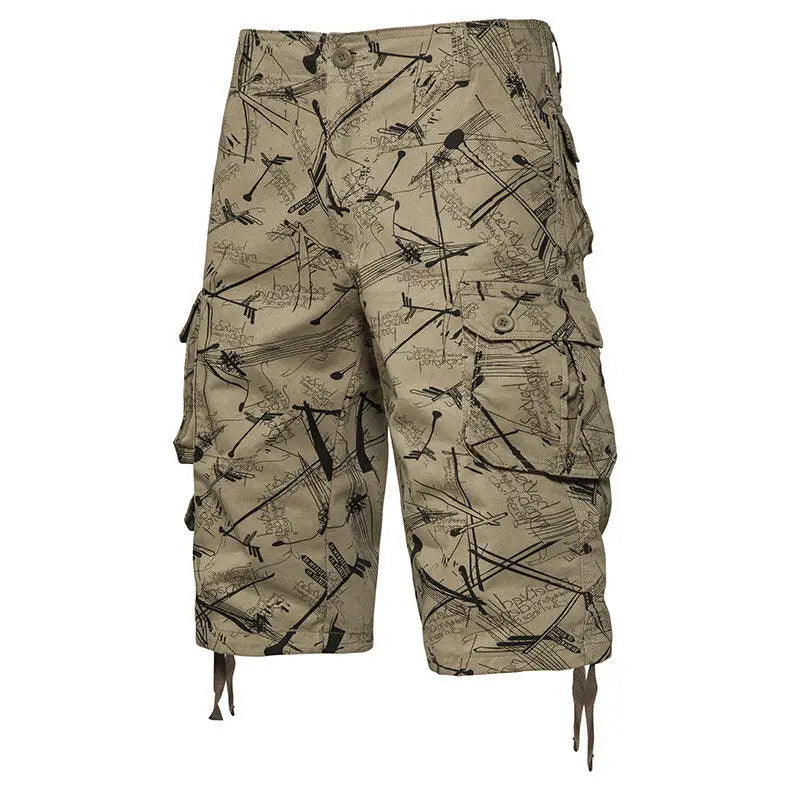 Men's Workwear Shorts 2025 Summer New Fashion Versatile Casual Loose Shorts Outdoor Sports Beach Multi Pocket Shorts Size 29-44