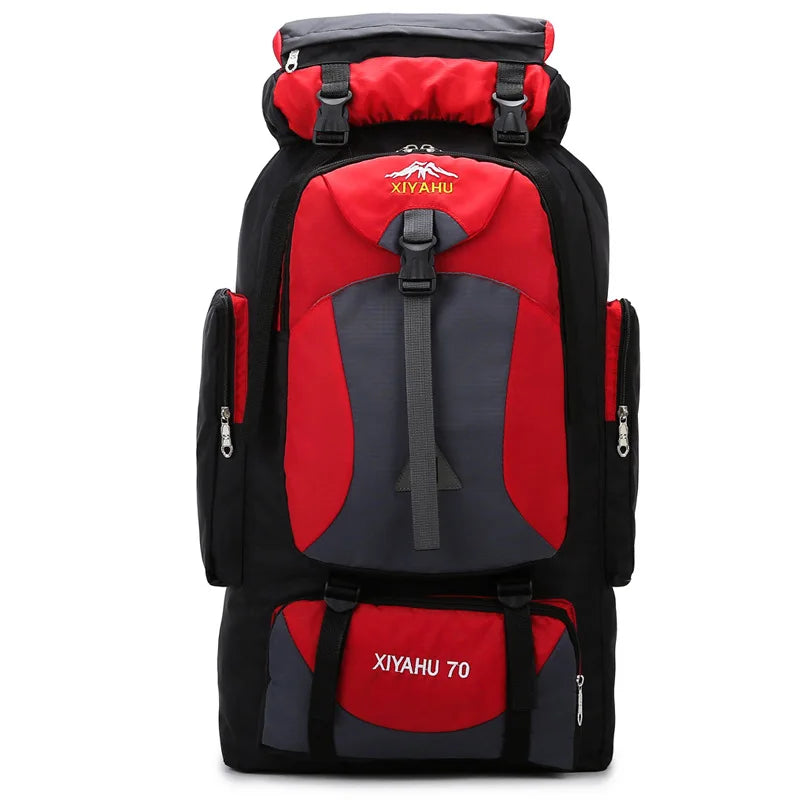 70L Travel Backpack Camping Men Large Hiking Bag Nylon Camping Large Capacity Travel Outdoor Sports Shoulder Bags Luggage