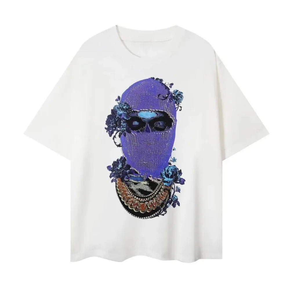 2025 Brand Designer Mens T-Shirts IH NOM UH NIT Letter Masked Men Printed Casual Short Sleeve Men Women 100% Cotton