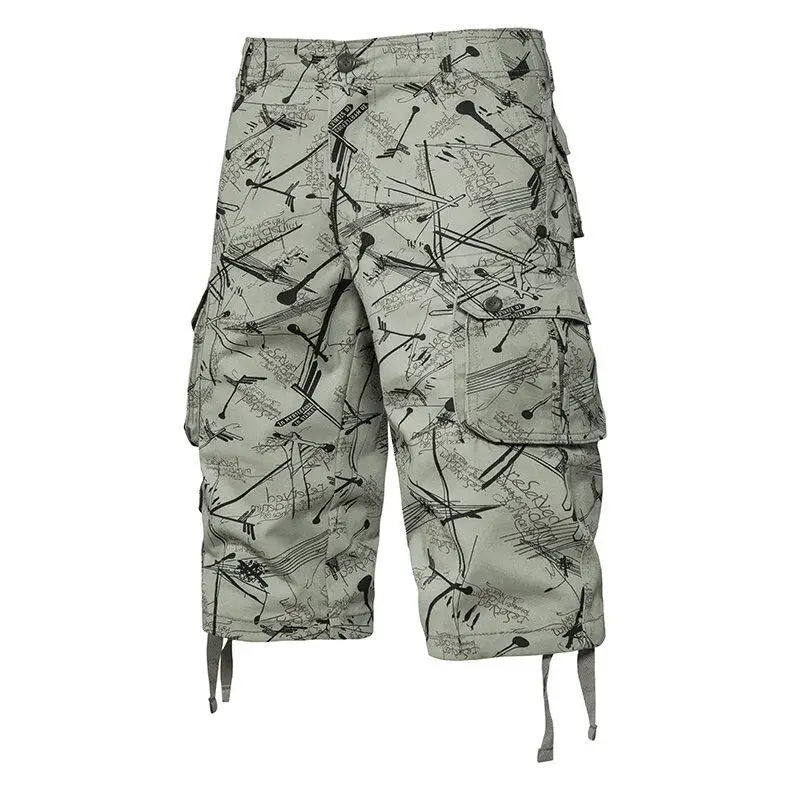 Men's Workwear Shorts 2025 Summer New Fashion Versatile Casual Loose Shorts Outdoor Sports Beach Multi Pocket Shorts Size 29-44