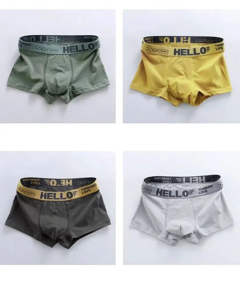 1-5PCS Men's underwear Breathable and comfortable quick drying elastic boxing shorts Men's underwear boxers