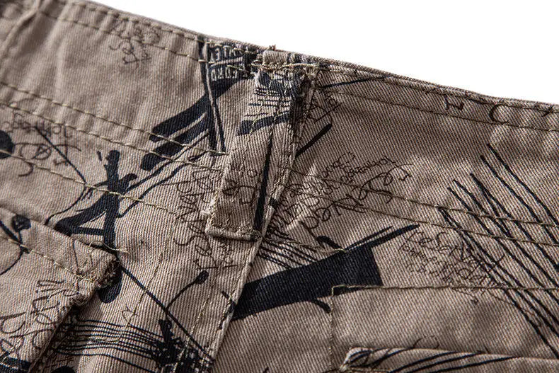 Men's Workwear Shorts 2025 Summer New Fashion Versatile Casual Loose Shorts Outdoor Sports Beach Multi Pocket Shorts Size 29-44