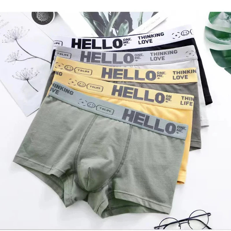 1-5PCS Men's underwear Breathable and comfortable quick drying elastic boxing shorts Men's underwear boxers