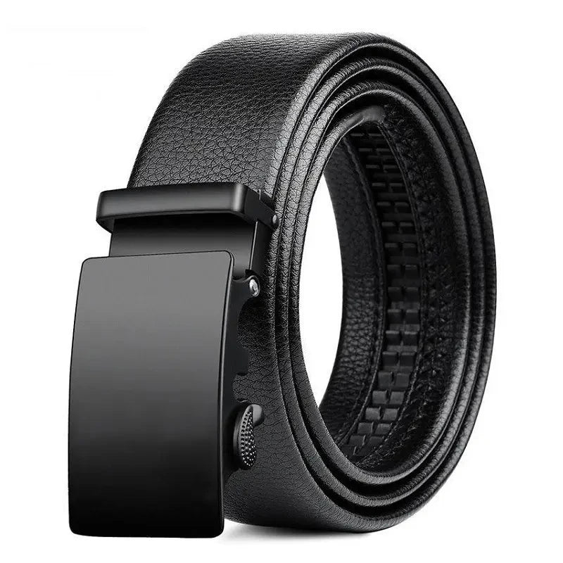 New Men Belts Automatic Buckle Belt Famous Brand Business Belt Men Top Quality PU Luxury Leather for Men Leather Strap Casual