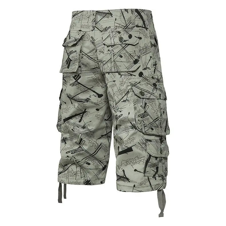 Men's Workwear Shorts 2025 Summer New Fashion Versatile Casual Loose Shorts Outdoor Sports Beach Multi Pocket Shorts Size 29-44
