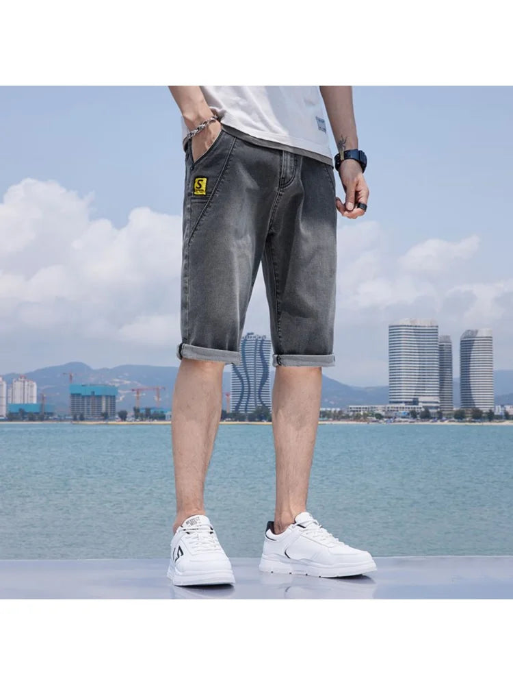 2023 new men's short jeans fashionable all match denim shorts capris for men  bermuda masculina men clothing pantalones cortos