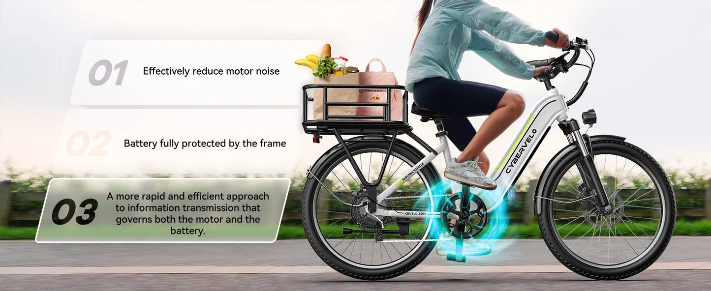 Rear Bike Basket With Large Rear Bike Rack Basket for Bike,Heavy Metal Rear Bicycle Basket Perfect Mount for Electric Bike