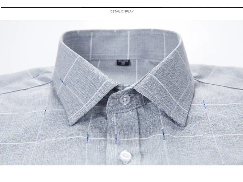New Cotton High Quality Luxury Original Men's Long Sleeves Social Formal Elegant Shirts for Men Striped Casual Designer Clothes