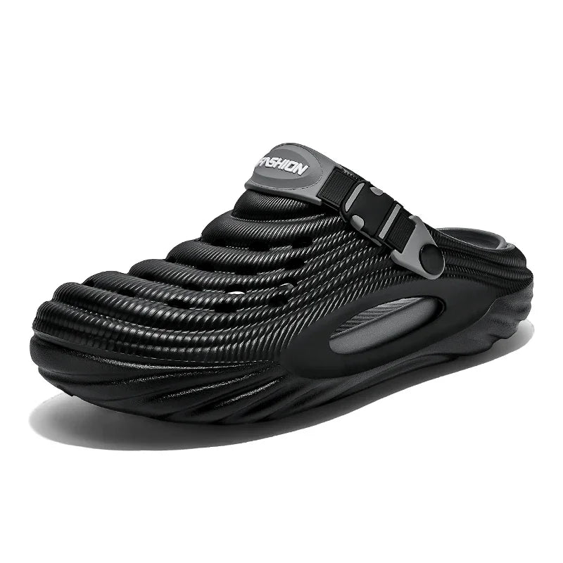 Summer Slippers for Men Driving Dual-Purpose Operating Room Baotou Clogs Soft Sole Outer Wear Home Casual Coconut Sandals