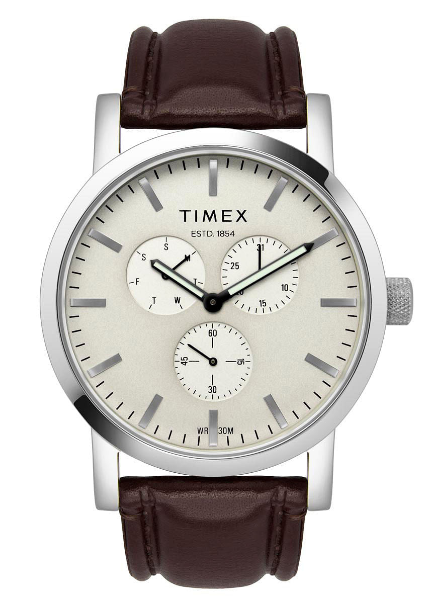 Timex Men's Elevated Classic Leather Strap Watch-0