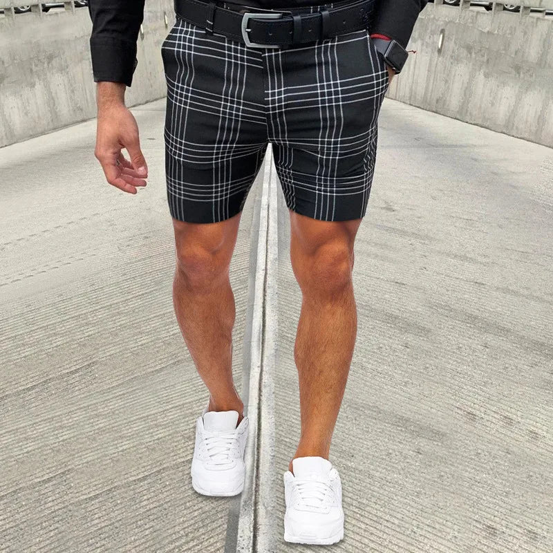 Men's Shorts Cargo Shorts Summer New Business Casual Men's Straight Leg Shorts Fashion Thin Short Pants Stretch Men's Trousers