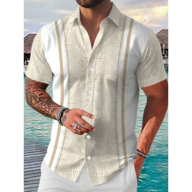 Men's Shirt 3D Printing Stitching Cartoon