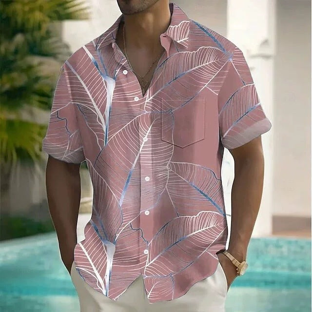 Men's 3D Printed Short-sleeved Shirt
