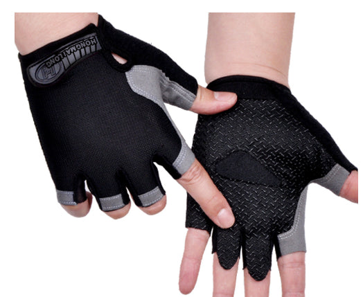 HOT Cycling Anti-slip Anti-sweat Men Women Half Finger Gloves