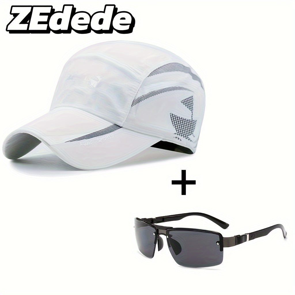 ZEdeede 2-Pack Baseball Caps: Ultra-Fast Drying, Adjustable, Breathable, Perfect for Active Outdoor Activities - Fishing, Hiking, Camping, and More
