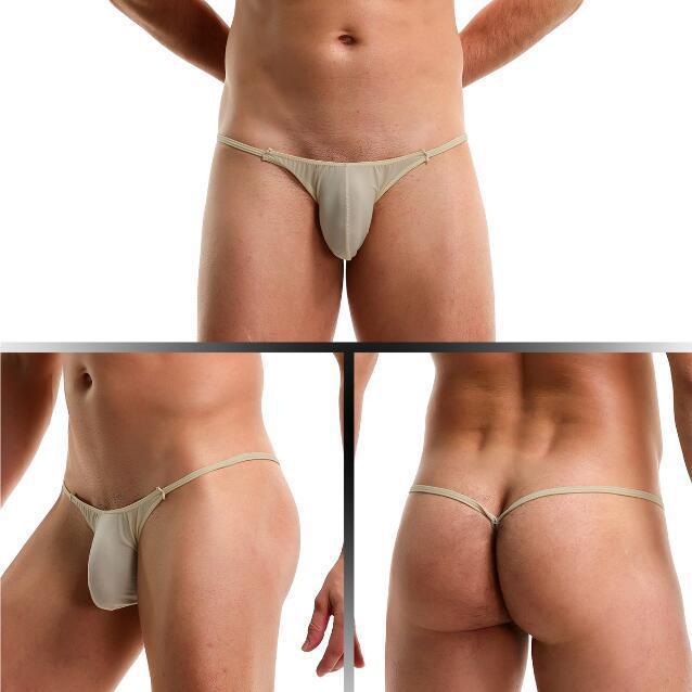 Men's Low Waist Ice Silk T-back