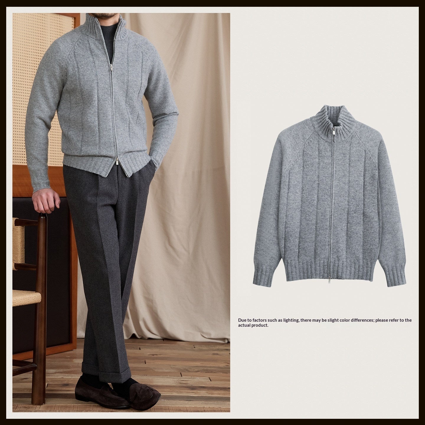 Short, Stylish Wool-blend Sweater For Men
