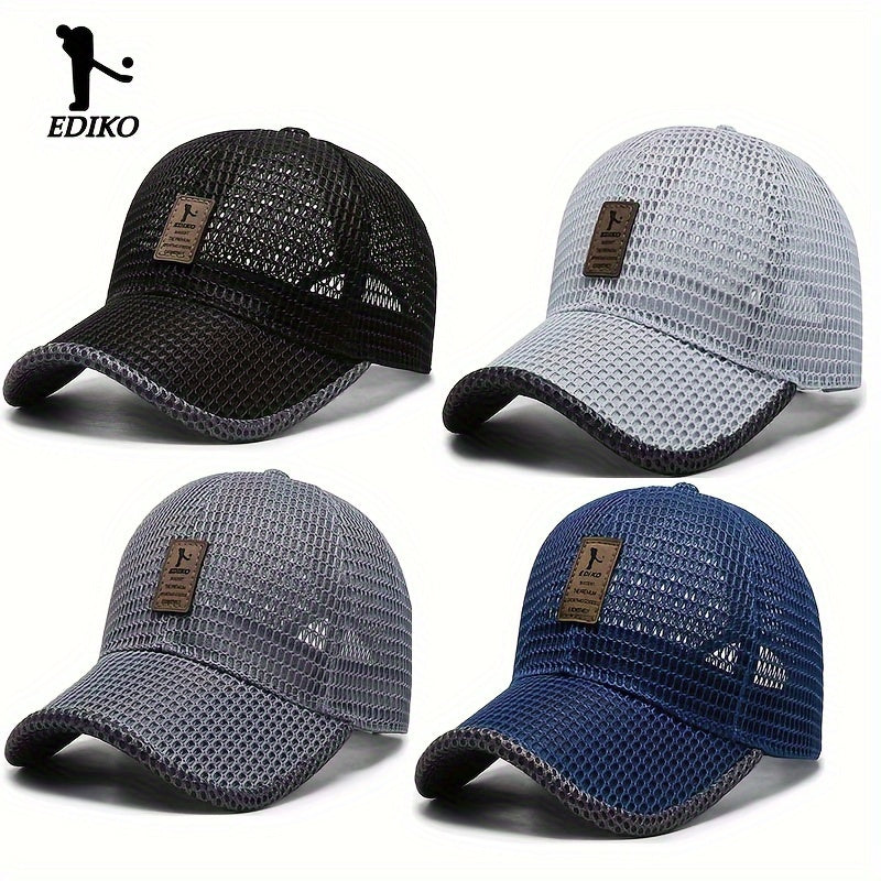 4pcs/Set Summer Mesh Baseball Cap for Men Adjustable Breathable Caps Women Men's Hat Quick Dry Hats Casual Trucker Hat