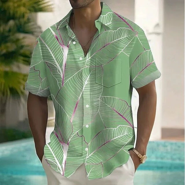 Men's 3D Printed Short-sleeved Shirt