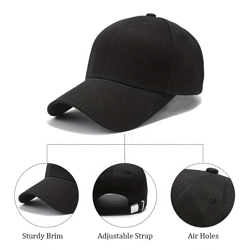 12 Pack Bulk Multicolor Adjustable Blank Baseball Caps in Unisex Solid Color for Running, Cycling and Outdoor