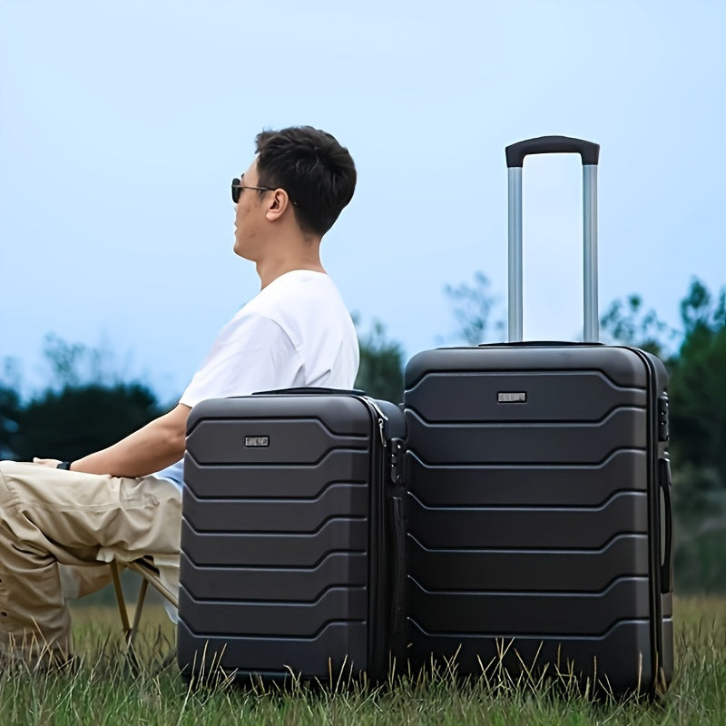 3-Piece Travel Set, ABS Hardshell Luggage With Combination Lock, Spinner Wheels, And Telescoping Handle, Perfect For Different Travel Needs