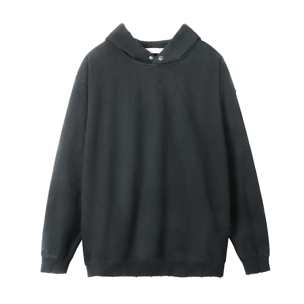 Solid Color Blank Hooded Sweater For Men