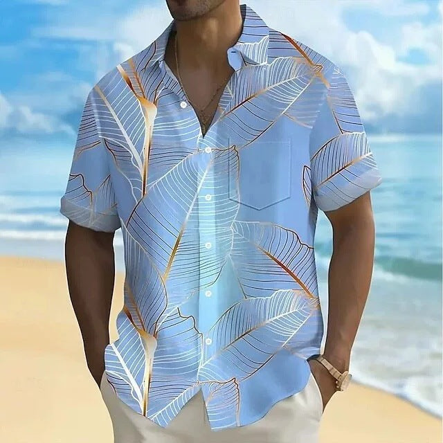 Men's 3D Printed Short-sleeved Shirt