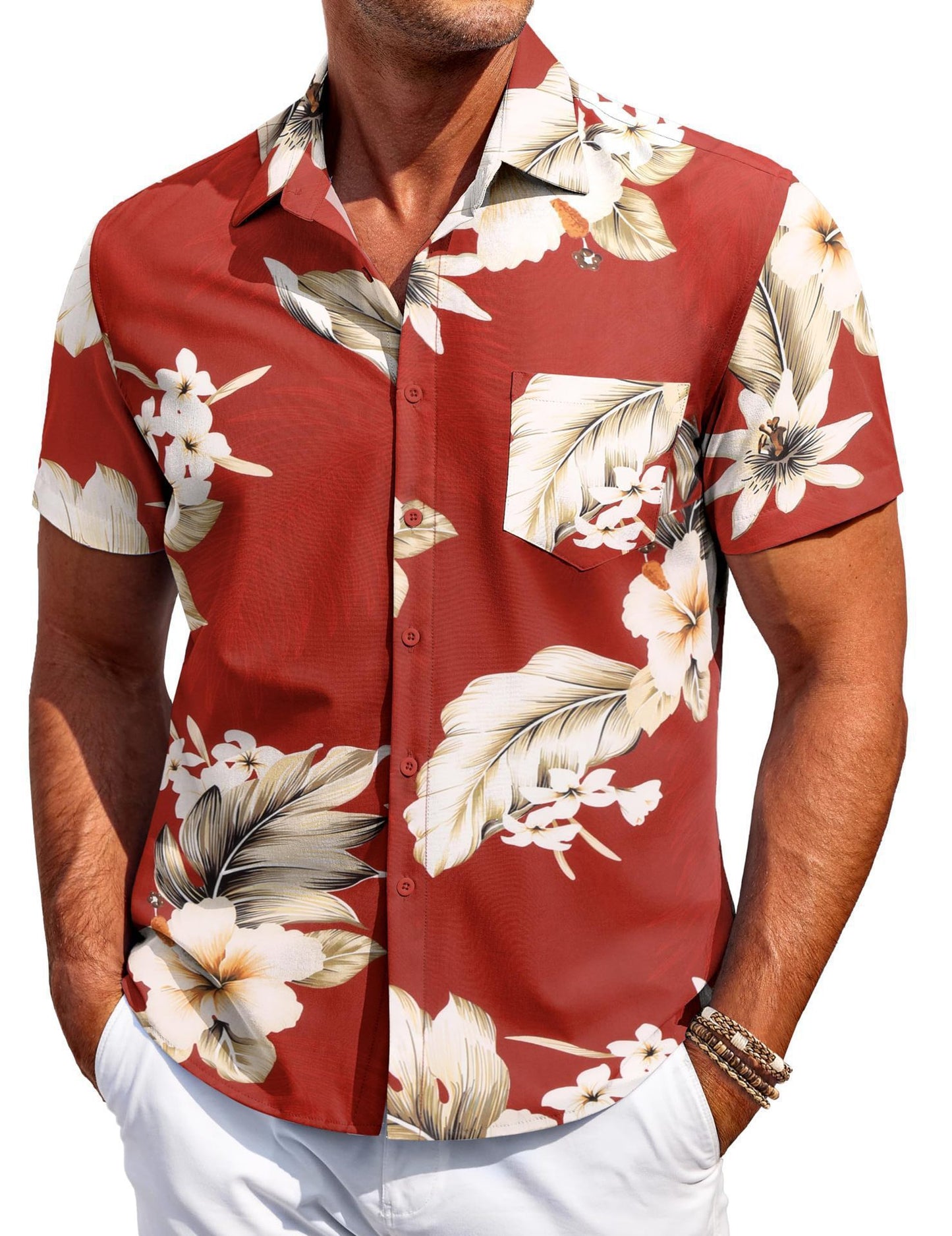 Men's Shirt Versatile New Fashion Trendy Hawaiian Short Sleeve