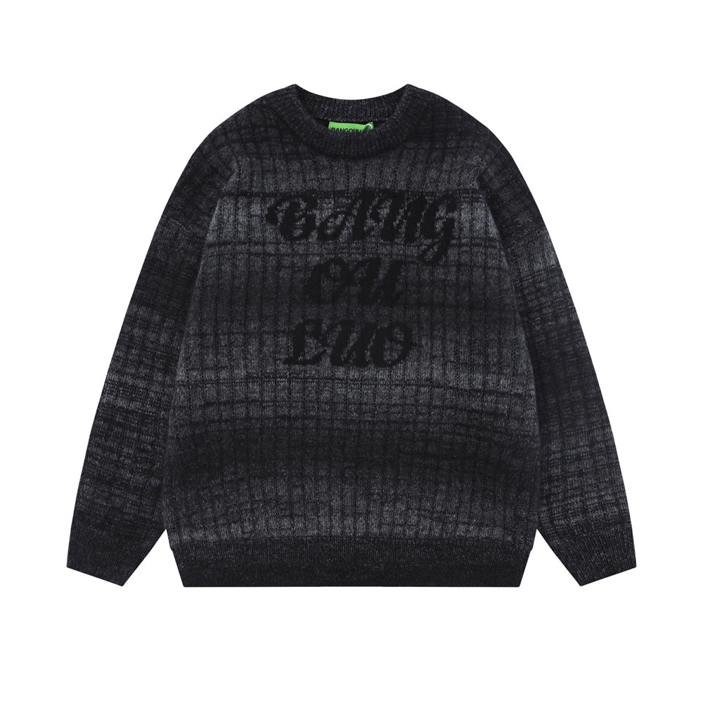 Rendering Gradient Sweater Loose Casual Men