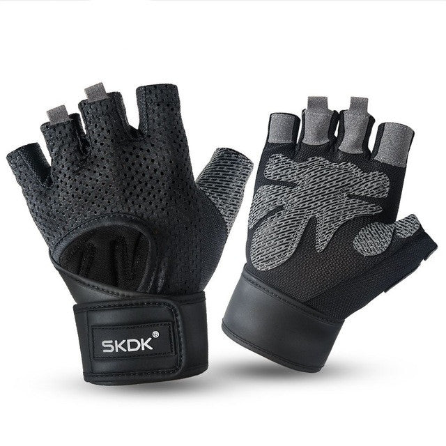 Half finger fitness gloves thin sweat-absorbent slip resistant hand