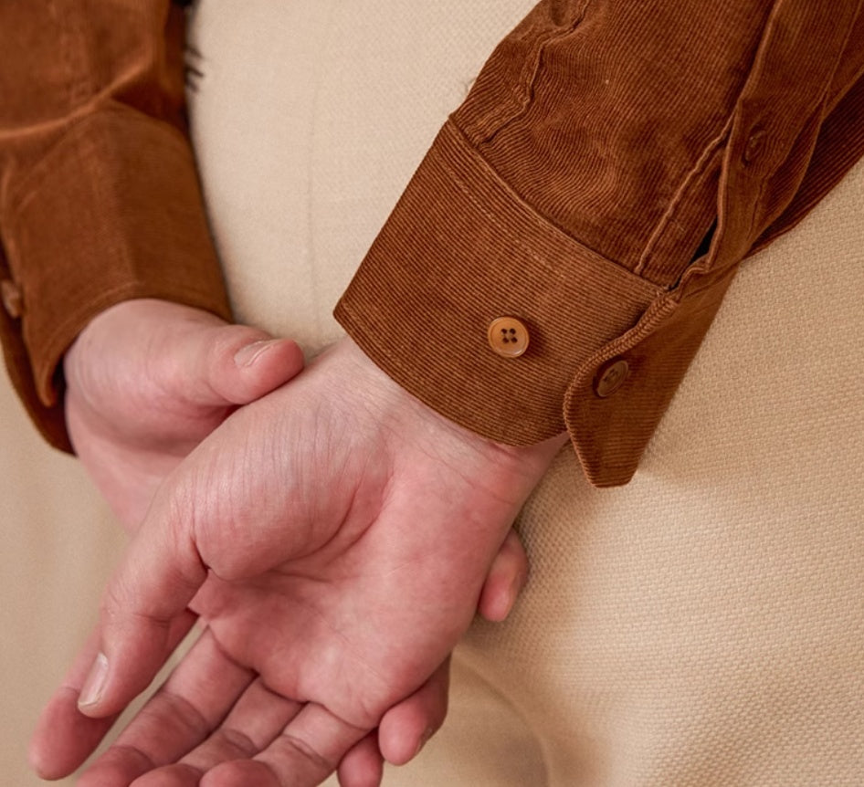 Cotton Corduroy Long-sleeved Shirt American Japanese Style
