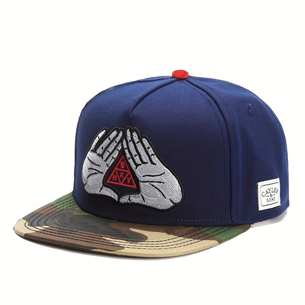 Street Hipster Dazzling Youth Street Dance Rap Trend Hat Creative Niche Hands Trucker Hats Snapback Hatsfor Men And Women For Summer Baseball Caps Flat Brimmed Capduck Tongue Cap Travel Dailysunscreen Cap Hats Golf Cubs Party