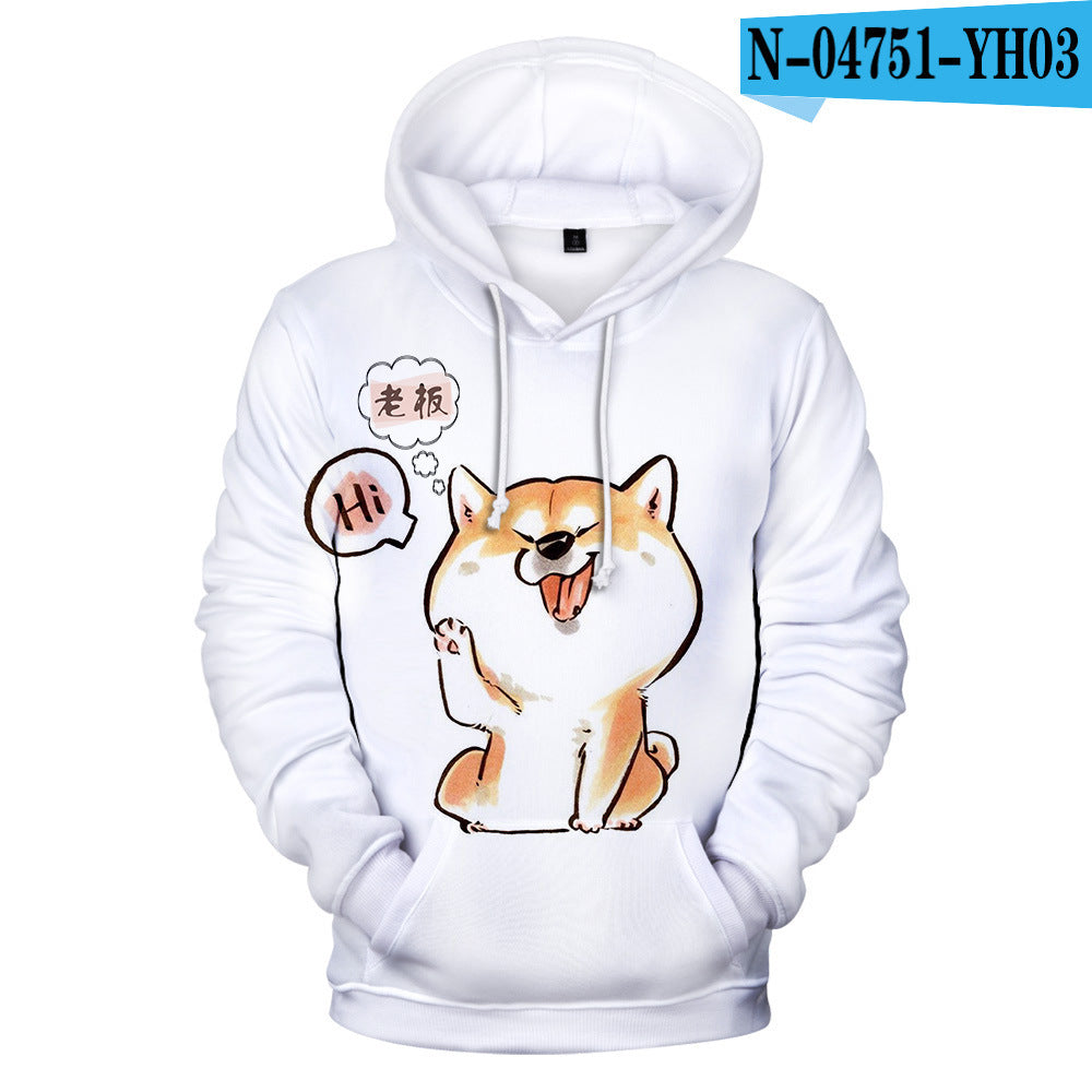 Creative Casual Digital Printing Hooded Sweater men