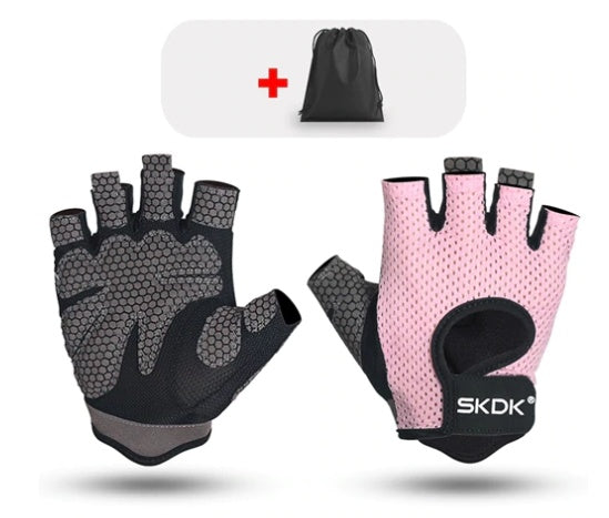 Half finger fitness gloves thin sweat-absorbent slip resistant hand