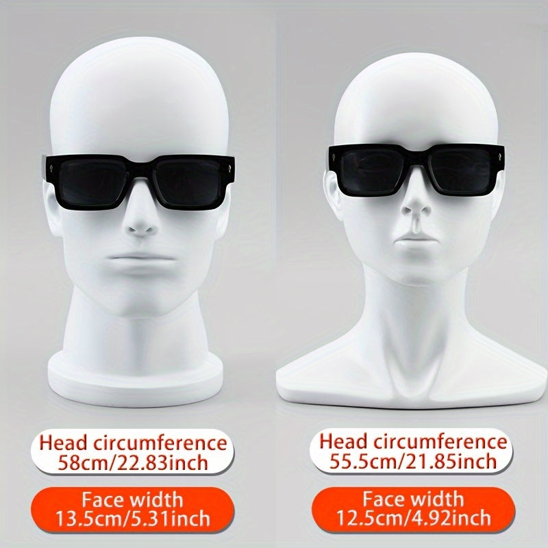 Trendy Rectangle Concave Punk Glasses - Sunglasses for Men and Women with Classic Y2K Style, Outdoor Party Vacation Travel Driving Supply, Photo Prop, and Fashion Accessory