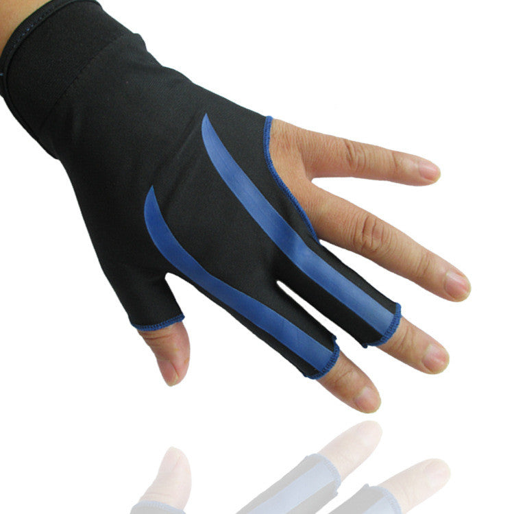 1pc Billiards Three Finger Gloves Lycra Anti Skid Snooker Billiard Cue Glove Pool Left Hand High Elasticity for Unisex
