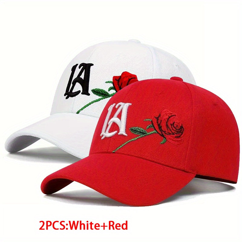2pcs Hip Hop Baseball Caps, Outdoor Sports Men Casual Cap