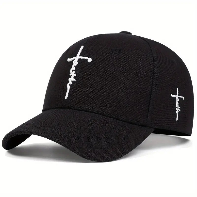 2-pack Unisex Baseball Caps, Stylish Cross Embroidered Duckbill Caps, Lightweight And Comfortable Baseball Caps, Suitable For Outdoor Sports And Casual Wear