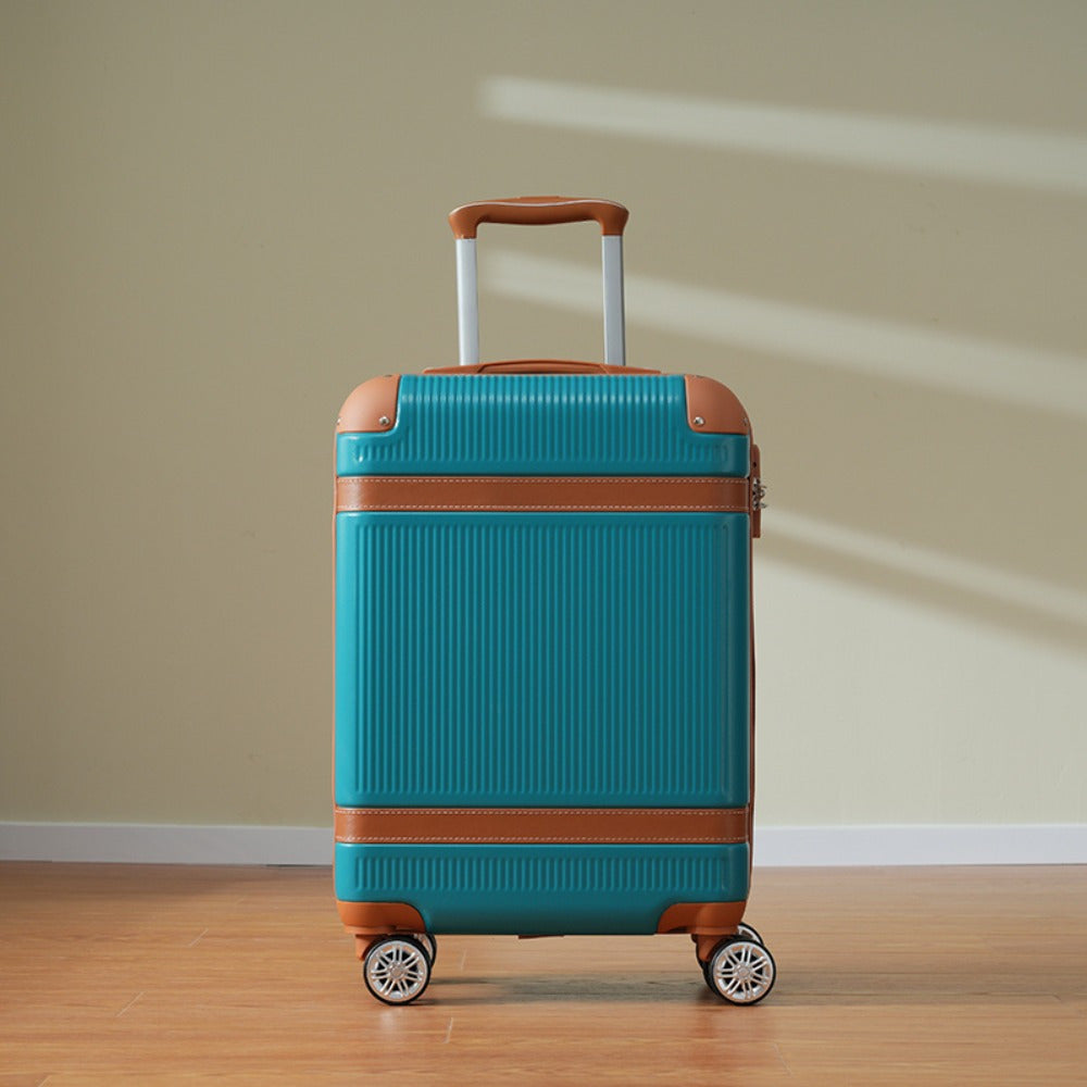 3 Piece Expandable Luggage Set, ABS Suitcase with TSA Lock, Spinner Wheels Scratch-Resistant Lightweight Spinner Suitcase, Durable Family Travel Suitcases Set, (20/24/28 Inch) Blue