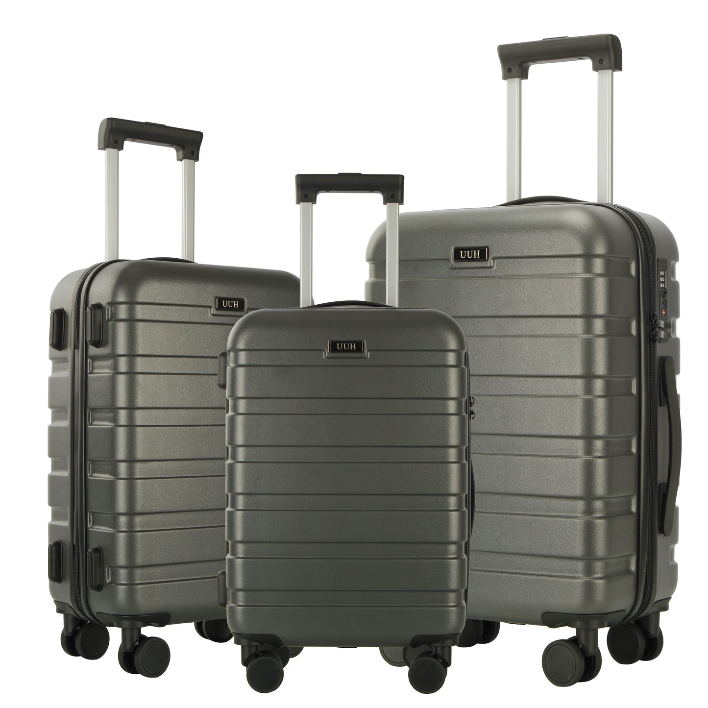 UUH 3PCS Suitcase Set, Lightweight Luggage with TSA Lock, 20/24/28 inch, Large capacity durable luggage, Waterproof Family Luggage Set