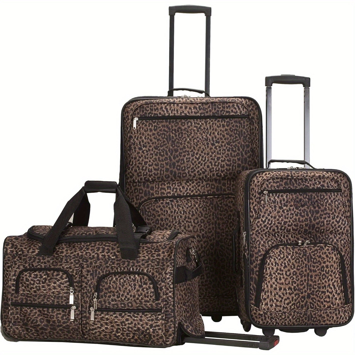 3-Piece Upright Luggage Set, Expandable, Lightweight, Telescopic Handle, Wheel, (20/ 22/ 28)